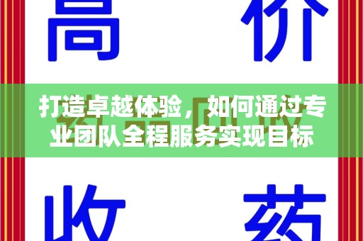 遵义打造卓越体验，如何通过专业团队全程服务实现目标
